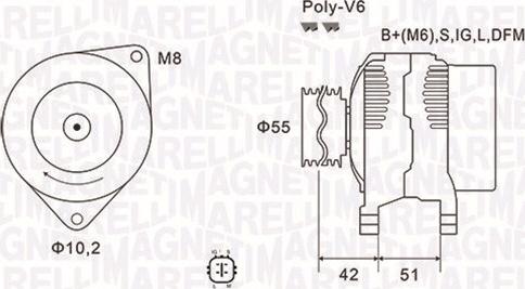 Magneti Marelli 063732126010 - Генератор parts5.com