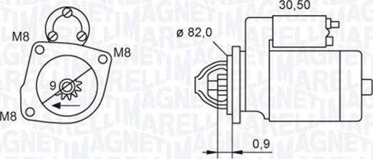 Magneti Marelli 063721552010 - Motor de arranque parts5.com