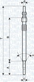 Magneti Marelli 062900047304 - Свеча накаливания parts5.com