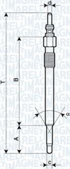 Magneti Marelli 062900050304 - Свеча накаливания parts5.com