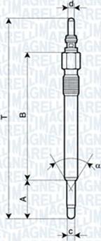 Magneti Marelli 062900057304 - Свеча накаливания parts5.com