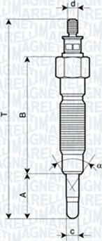 Magneti Marelli 062900064304 - Свеча накаливания parts5.com