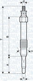 Magneti Marelli 062900000304 - Свеча накаливания parts5.com