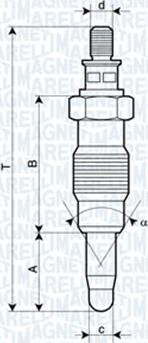 Magneti Marelli 062900008304 - Свеча накаливания parts5.com