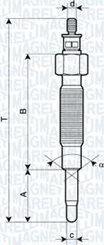 Magneti Marelli 062900019304 - Bujía de precalentamiento parts5.com