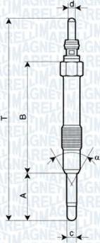 Magneti Marelli 062900014304 - Свеча накаливания parts5.com