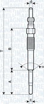 Magneti Marelli 062900080304 - Свеча накаливания parts5.com