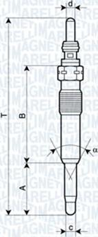 Magneti Marelli 062900071304 - Свеча накаливания parts5.com