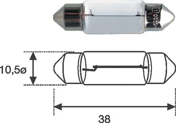 Magneti Marelli 009461100000 - Лампа накаливания, фонарь освещения номерного знака parts5.com