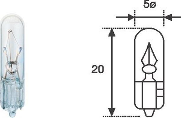 Magneti Marelli 003721100000 - Лампа накаливания, освещение щитка приборов parts5.com