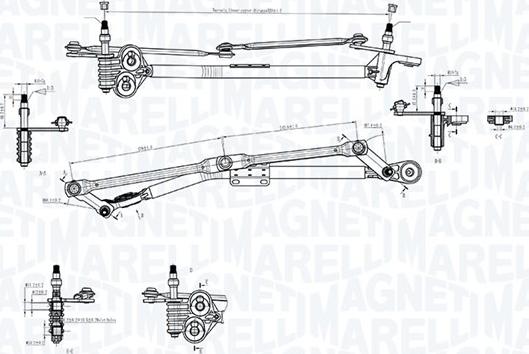 Magneti Marelli 085570727010 - Система тяг и рычагов привода стеклоочистителя parts5.com