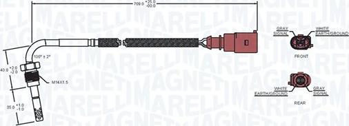 Magneti Marelli 172000011010 - Датчик, температура выхлопных газов parts5.com