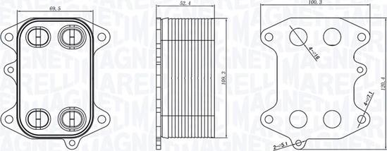 Magneti Marelli 350300003300 - Масляный радиатор, двигательное масло parts5.com