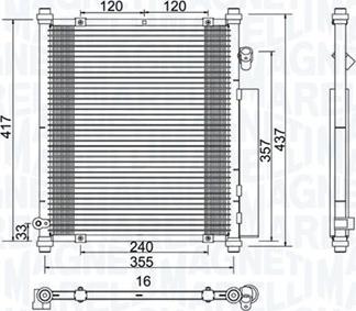 Magneti Marelli 350203907000 - Конденсатор кондиционера parts5.com