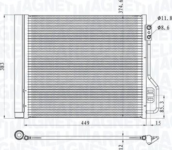 Magneti Marelli 350203854000 - Конденсатор кондиционера parts5.com