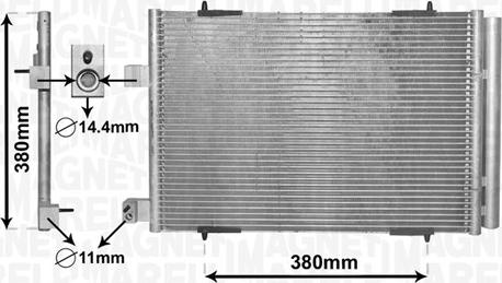 Magneti Marelli 350203855000 - Конденсатор кондиционера parts5.com