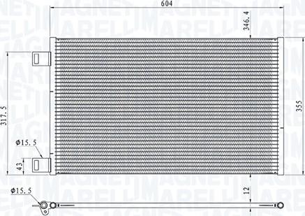 Magneti Marelli 350203860000 - Конденсатор кондиционера parts5.com