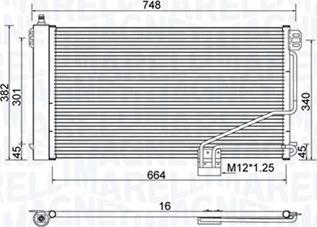 Magneti Marelli 350203738000 - Конденсатор кондиционера parts5.com