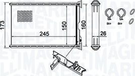 Magneti Marelli 350218455000 - Теплообменник, отопление салона parts5.com