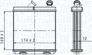 Magneti Marelli 350218465000 - Теплообменник, отопление салона parts5.com