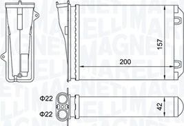 Magneti Marelli 350218463000 - Теплообменник, отопление салона parts5.com