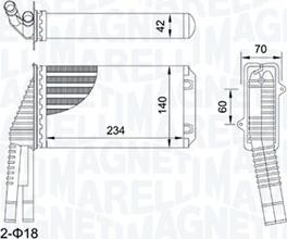 Magneti Marelli 350218467000 - Теплообменник, отопление салона parts5.com