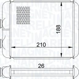 Magneti Marelli 350218407000 - Теплообменник, отопление салона parts5.com