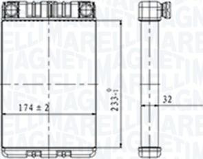 Magneti Marelli 350218428000 - Теплообменник, отопление салона parts5.com