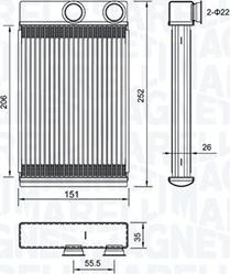 Magneti Marelli 350218478000 - Теплообменник, отопление салона parts5.com