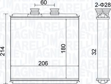 Magneti Marelli 350218510000 - Теплообменник, отопление салона parts5.com