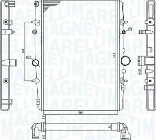 Magneti Marelli 350213199400 - Радиатор, охлаждение двигателя parts5.com