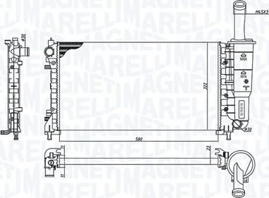 Magneti Marelli 350213194200 - Радиатор, охлаждение двигателя parts5.com