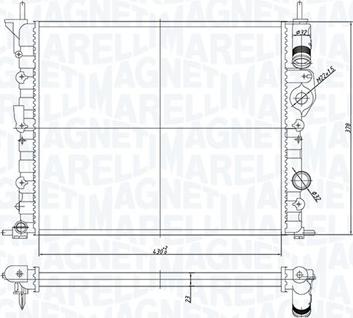 Magneti Marelli 350213194700 - Радиатор, охлаждение двигателя parts5.com