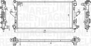 Magneti Marelli 350213198200 - Радиатор, охлаждение двигателя parts5.com