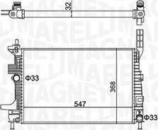 Magneti Marelli 350213159700 - Радиатор, охлаждение двигателя parts5.com