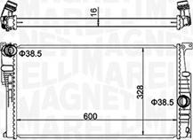 Magneti Marelli 350213155100 - Радиатор, охлаждение двигателя parts5.com