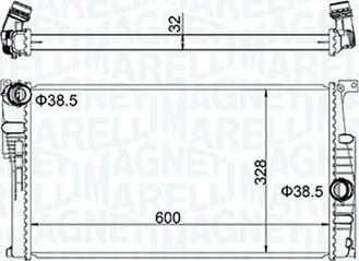 Magneti Marelli 350213155100 - Радиатор, охлаждение двигателя parts5.com