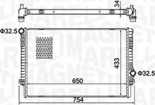 Magneti Marelli 350213156200 - Радиатор, охлаждение двигателя parts5.com