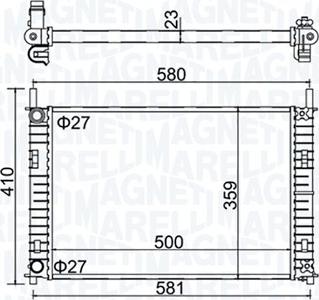 Magneti Marelli 350213152700 - Радиатор, охлаждение двигателя parts5.com