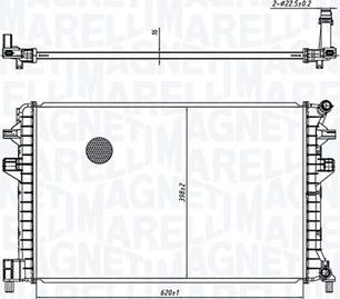 Magneti Marelli 350213166300 - Радиатор, охлаждение двигателя parts5.com