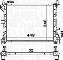 Magneti Marelli 350213160300 - Радиатор, охлаждение двигателя parts5.com