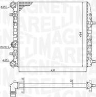 Magneti Marelli 350213184600 - Радиатор, охлаждение двигателя parts5.com