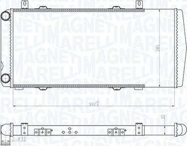 Magneti Marelli 350213180100 - Радиатор, охлаждение двигателя parts5.com