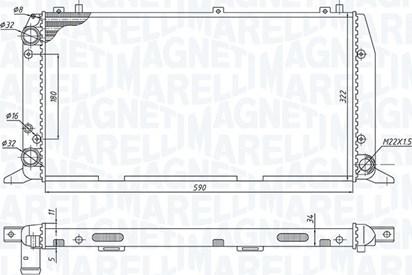 Magneti Marelli 350213188700 - Радиатор, охлаждение двигателя parts5.com