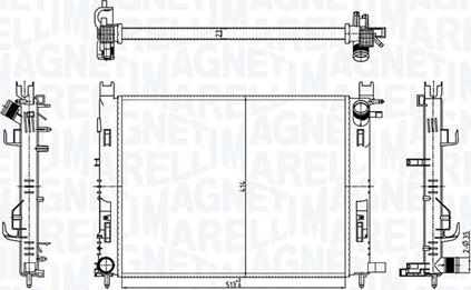 Magneti Marelli 350213182100 - Радиатор, охлаждение двигателя parts5.com