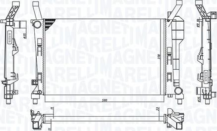 Magneti Marelli 350213126200 - Radiador, refrigeración del motor parts5.com