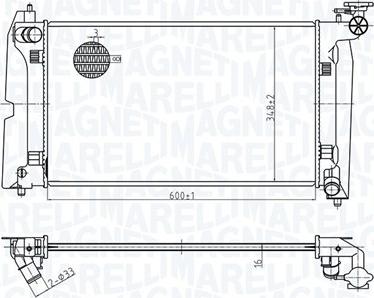 Magneti Marelli 350213178300 - Радиатор, охлаждение двигателя parts5.com