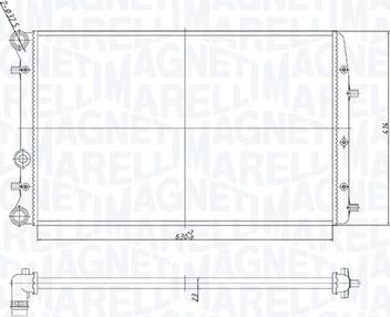 Magneti Marelli 350213841000 - Радиатор, охлаждение двигателя parts5.com