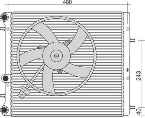 Magneti Marelli 350213851000 - Радиатор, охлаждение двигателя parts5.com