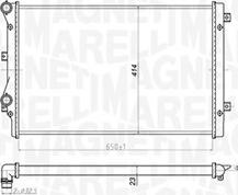 Magneti Marelli 350213852000 - Радиатор, охлаждение двигателя parts5.com